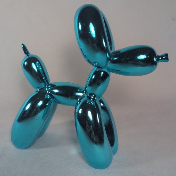 GP Green Tree Products Balloon Dog 6 1/2" Blue Chrome Jeff Koons Inspired - Picture 6 of 15